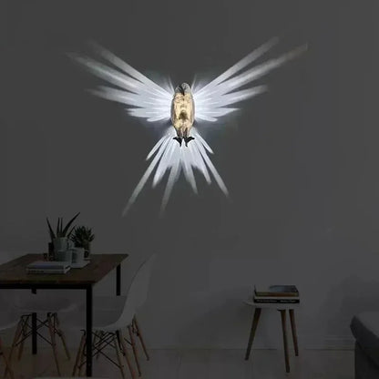 ShadowWings: 3D Owl & Eagle Wall Lamp – Artistic Bird-Shaped Light Projection
